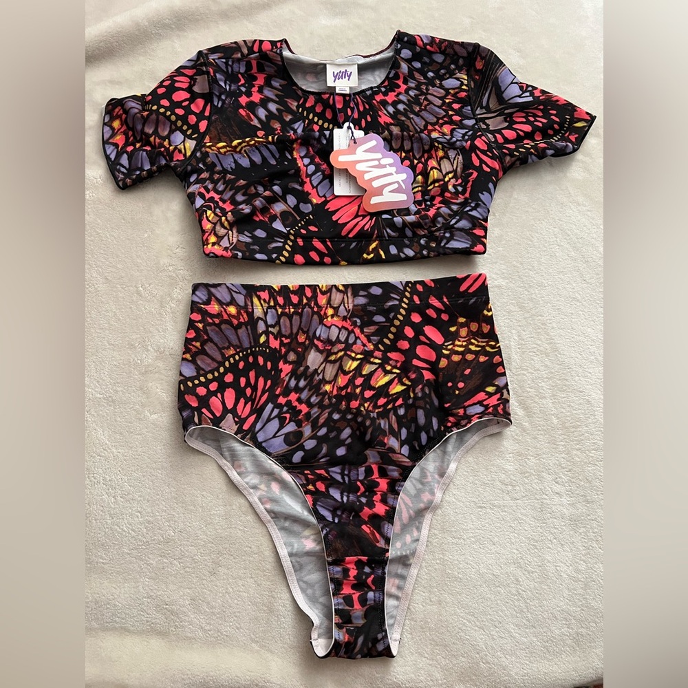 NWT YITTY Mesh Me Smoothing Midi-top & High Waist Brief